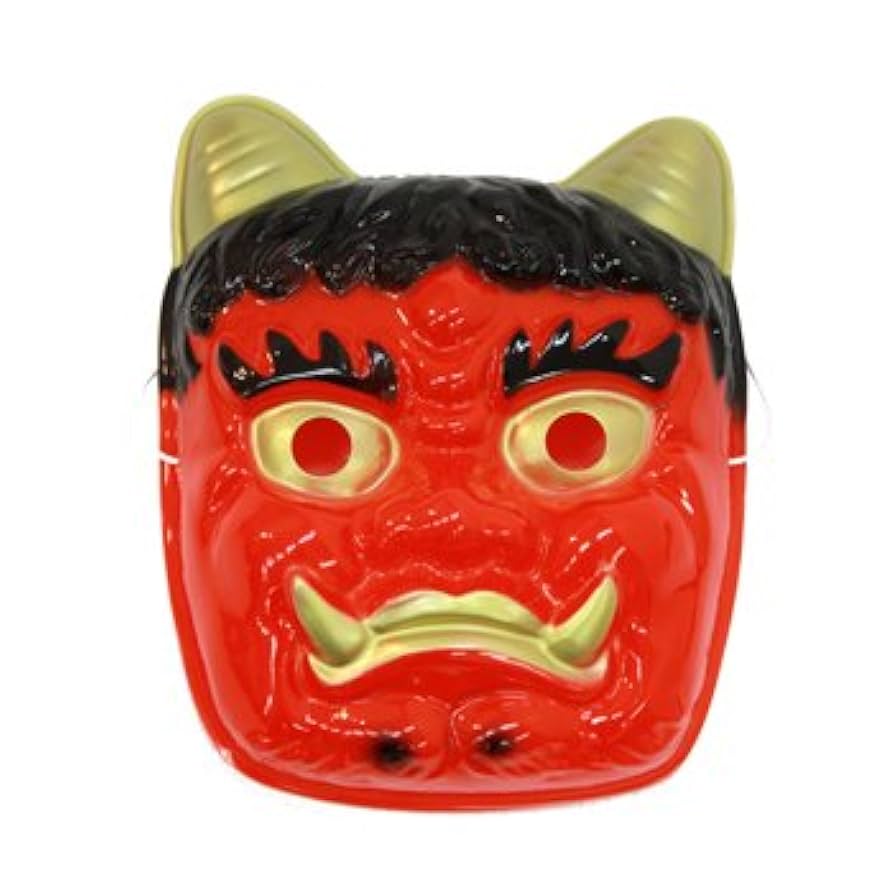 Amazon.co.jp: 節分 鬼 お面/赤鬼面 : おもちゃ